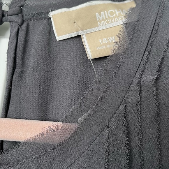 Michael Kors, Classy Grey Semi Sheer Top with Studds - Picture 3 of 7